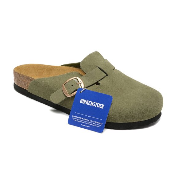 Birkenstock Unisex Boston Suede Soft Footbed Clogs - Picture 1 of 3